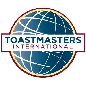 Proud members of Toastmasters International.